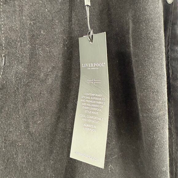 LIVERPOOL Hannah Flare Corduroy Pants Size 18W Onyx Black Stretch Plus Curvy NWT - Picture 7 of 16